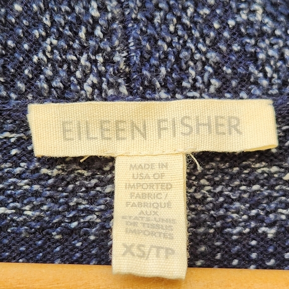 Eileen Fisher Cardigan Women's Extra Small Blue Open Beachy Summer Knit Tencel - Picture 3 of 13